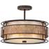 Quoizel Laguna 16" Wide Renaissance Copper Glass Shade Ceiling Light