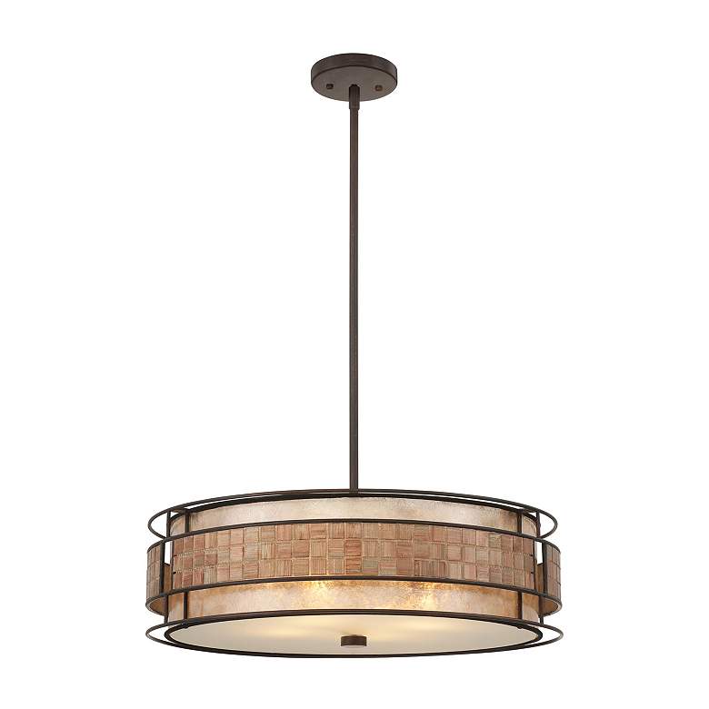 Image 2 Quoizel Laguna 22"W Renaissance Copper Drum Pendant Light