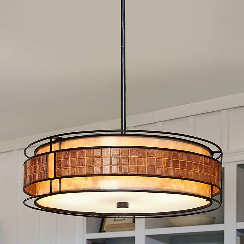 Image 1 Quoizel Laguna 22"W Renaissance Copper Drum Pendant Light