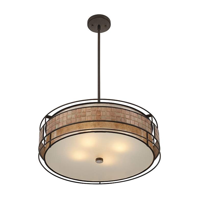 Image 4 Quoizel Laguna 22"W Renaissance Copper Drum Pendant Light more views