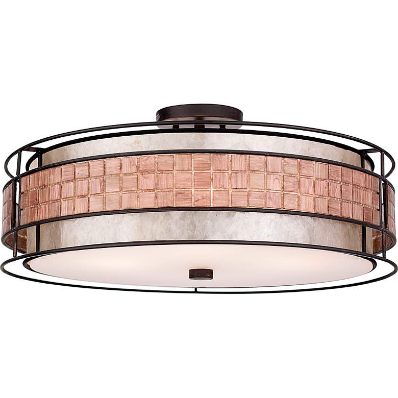 Image 6 Quoizel Laguna 22"W Renaissance Copper Drum Pendant Light more views