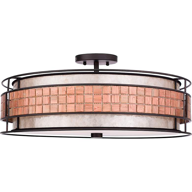 Image 7 Quoizel Laguna 22"W Renaissance Copper Drum Pendant Light more views