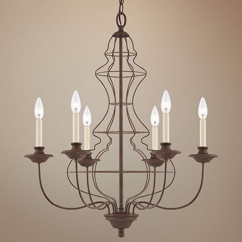 Image 1 Quoizel Laila Rustic Antique Bronze Chandelier