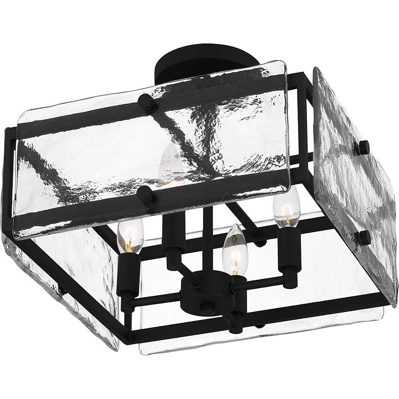 Image 5 Quoizel Lancer 15" Wide 4-Light Earth Black Semi-Flush Ceiling Light more views
