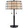Quoizel Landings Mottled Cocoa Open Cage Table Lamp