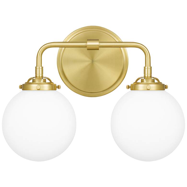 Image 1 Quoizel Landry 10 3/4" High Satin Brass 2-Light Wall Sconce