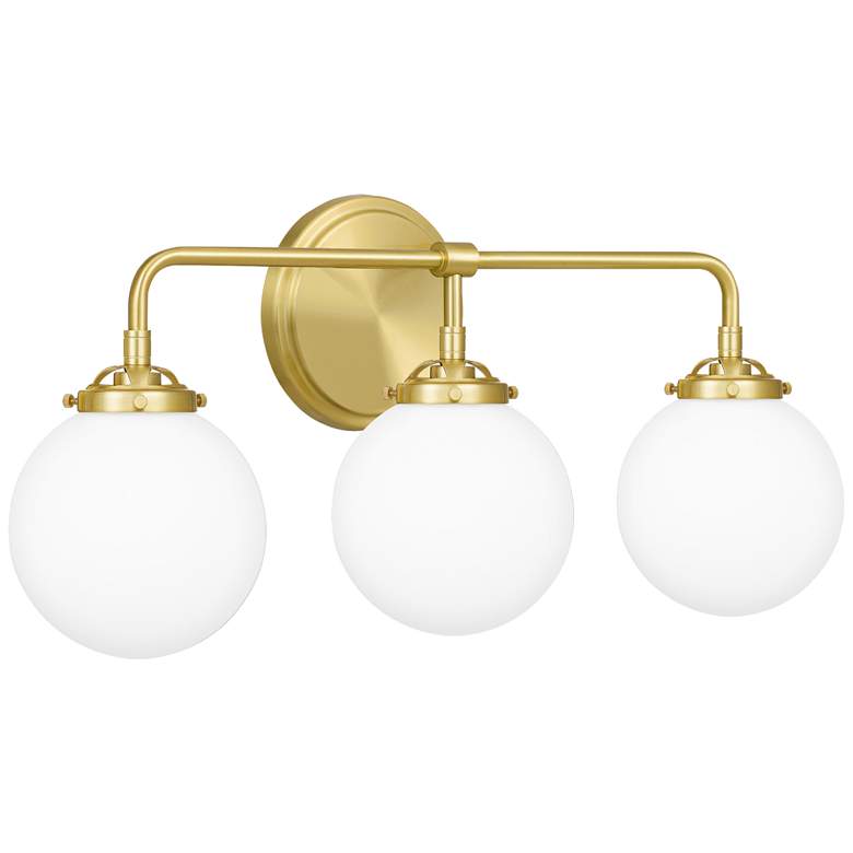 Image 2 Quoizel Landry 24" Wide Satin Brass 3-Light Bath Light more views