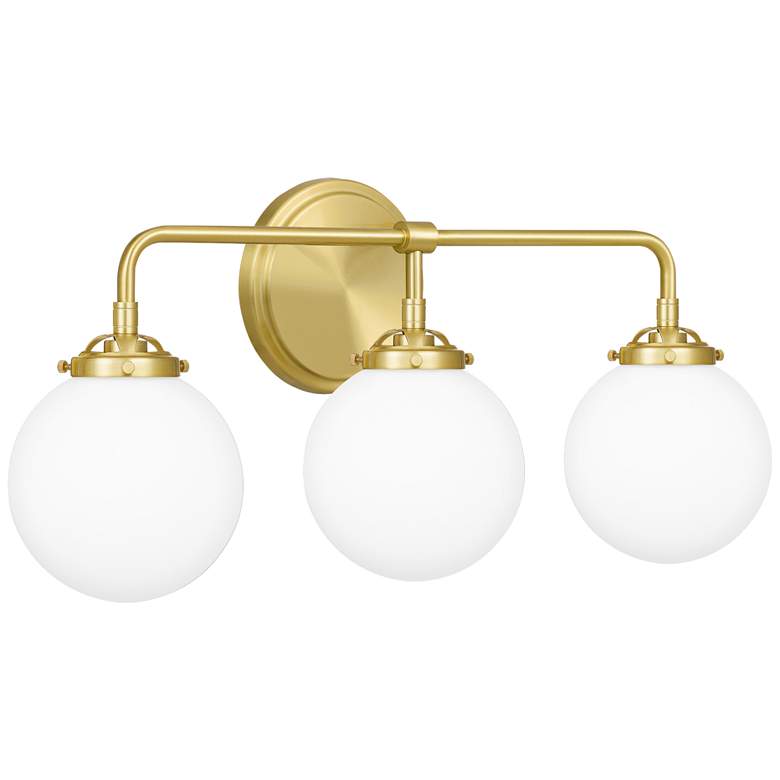 Image 2 Quoizel Landry 24 inch Wide Satin Brass 3-Light Bath Light more views