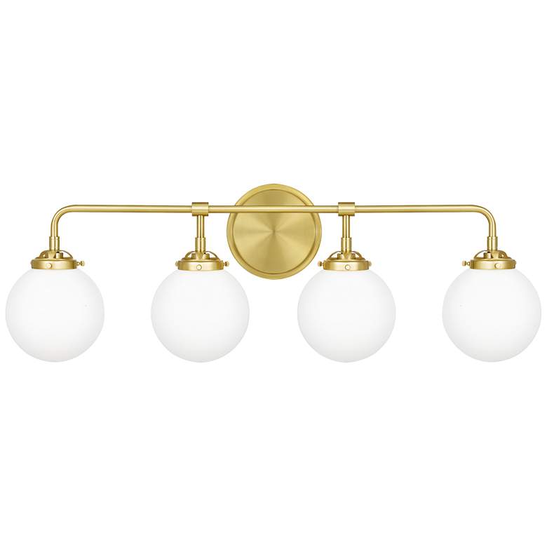 Image 1 Quoizel Landry 32" Wide Satin Brass 4-Light Bath Light