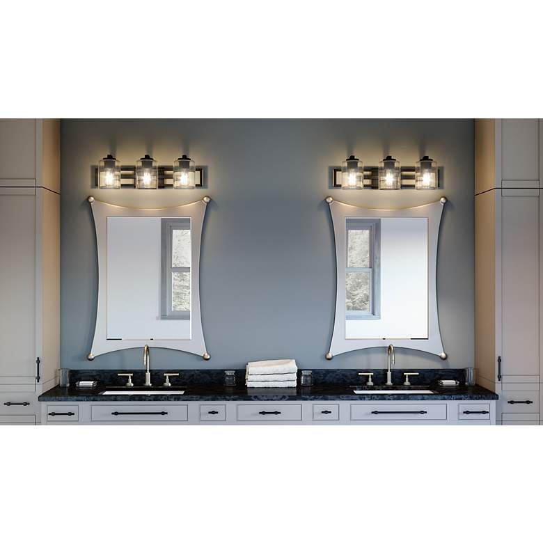 Image 3 Quoizel Lansdowne 24" Wide Matte Black 3-Light Bath Light more views