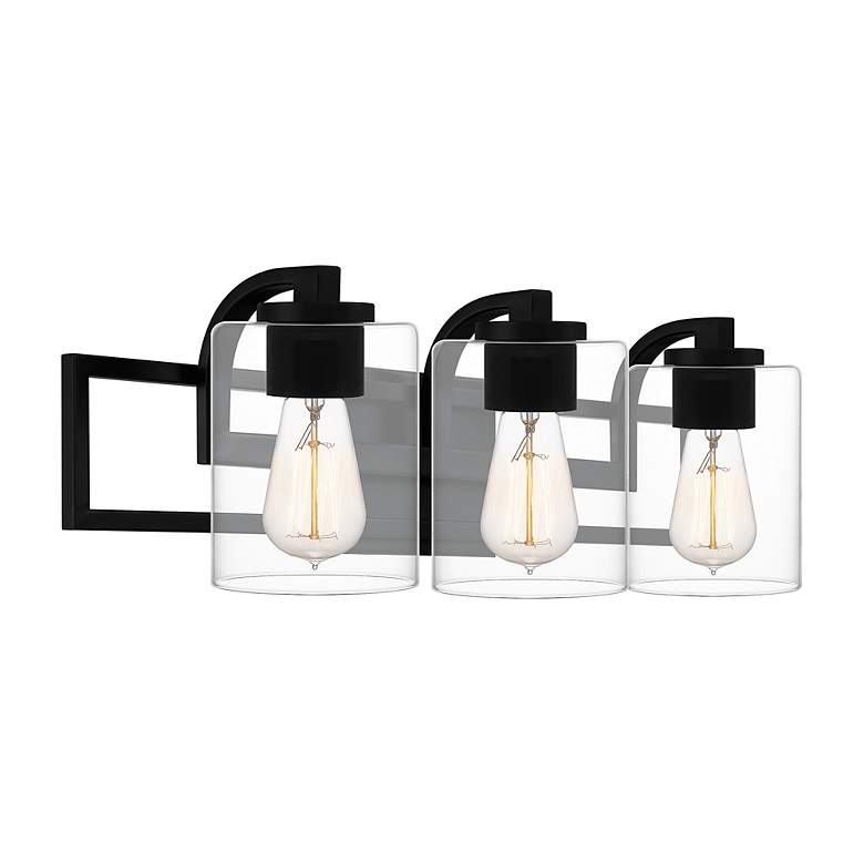 Image 4 Quoizel Lansdowne 24" Wide Matte Black 3-Light Bath Light more views