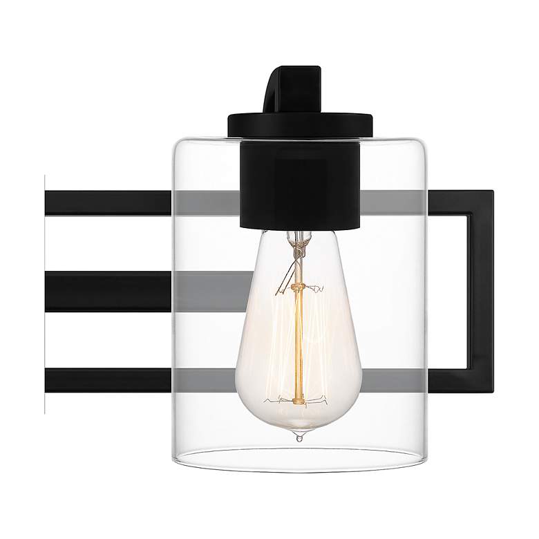 Image 6 Quoizel Lansdowne 24" Wide Matte Black 3-Light Bath Light more views