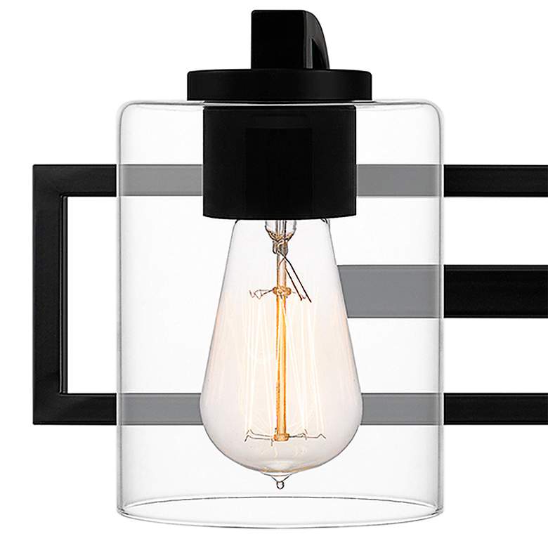 Image 4 Quoizel Lansdowne 32" Wide Matte Black 4-Light Bath Light more views