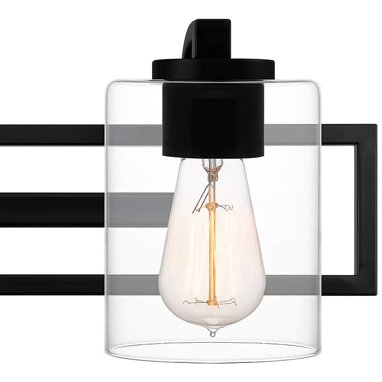 Image 5 Quoizel Lansdowne 32" Wide Matte Black 4-Light Bath Light more views