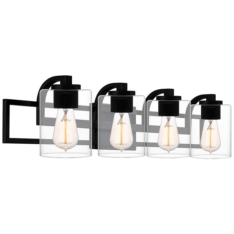 Image 7 Quoizel Lansdowne 32" Wide Matte Black 4-Light Bath Light more views