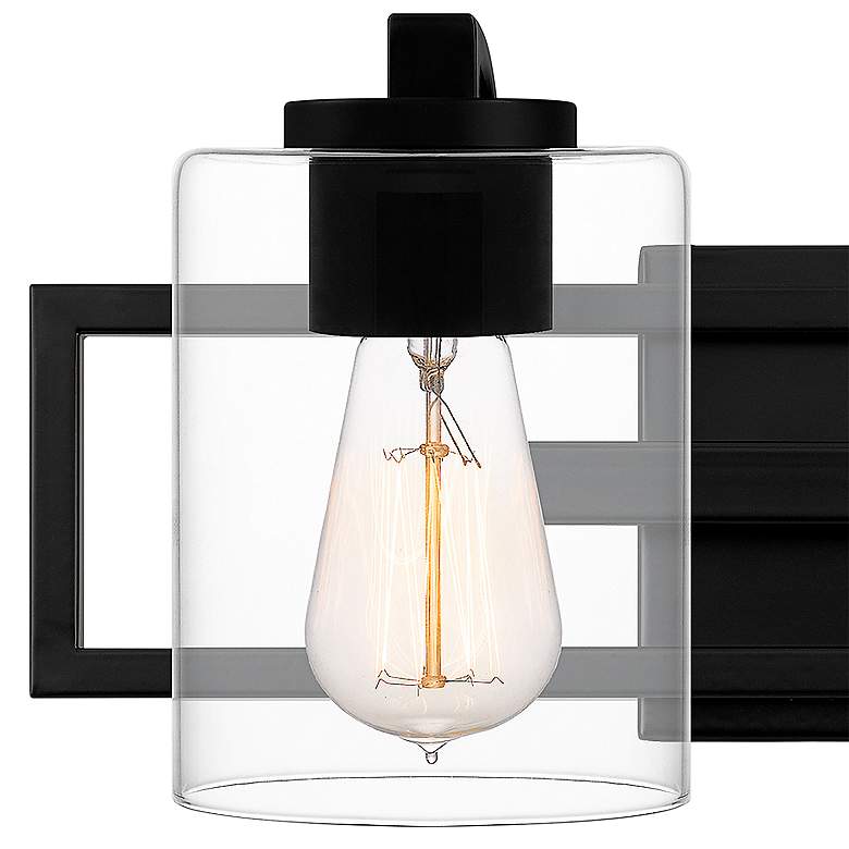 Image 4 Quoizel Lansdowne 7 1/4"H Matte Black 2-Light Wall Sconce more views