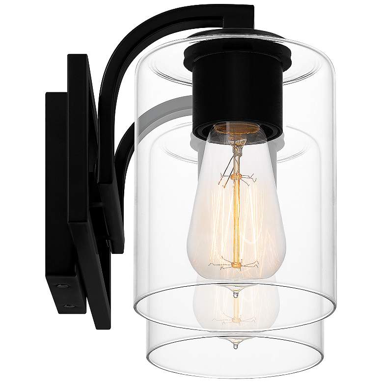Image 6 Quoizel Lansdowne 7 1/4"H Matte Black 2-Light Wall Sconce more views