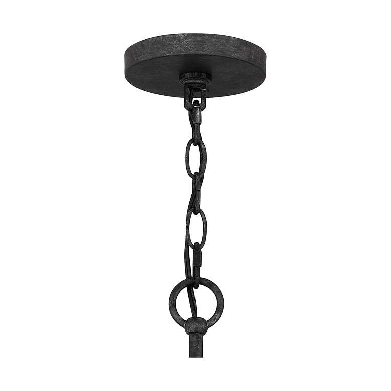 Image 6 Quoizel Lariat 21" Wide 3-Light Old Black Metal Drum Pendant more views