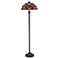 Quoizel Larissa 62" Rose Flower Tiffany-Style Art Glass Floor Lamp