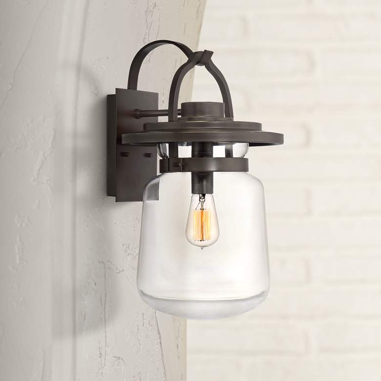 Image 1 Quoizel LaSalle 19 1/2"H Western Bronze Outdoor Wall Light