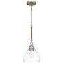 Quoizel Laughlin 9" Wide Brushed Nickel Mini Seeded Glass Pendant