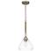 Quoizel Laughlin 9" Wide Brushed Nickel Mini Seeded Glass Pendant