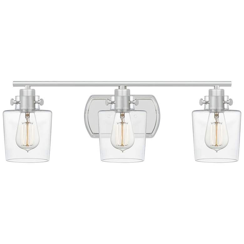 Image 1 Quoizel Ledger 23" Wide Polished Nickel 3-Light Bath Light