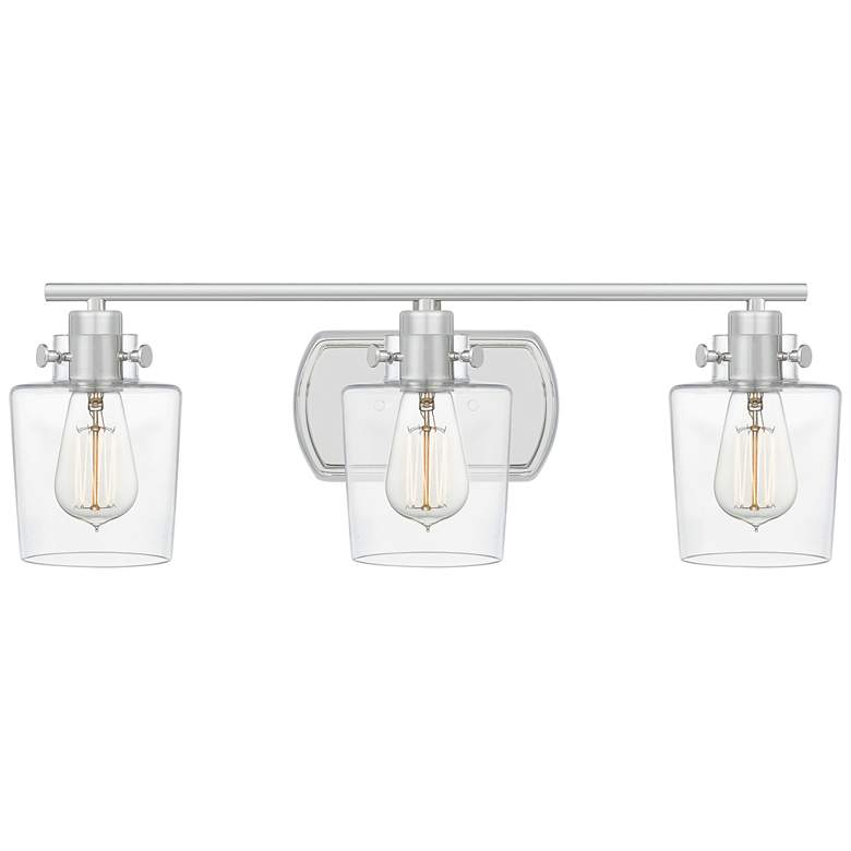 Image 1 Quoizel Ledger 23 inch Wide Polished Nickel 3-Light Bath Light