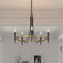1_Quoizel Legare 26" Wide 5-Light Matte Black Chandelier