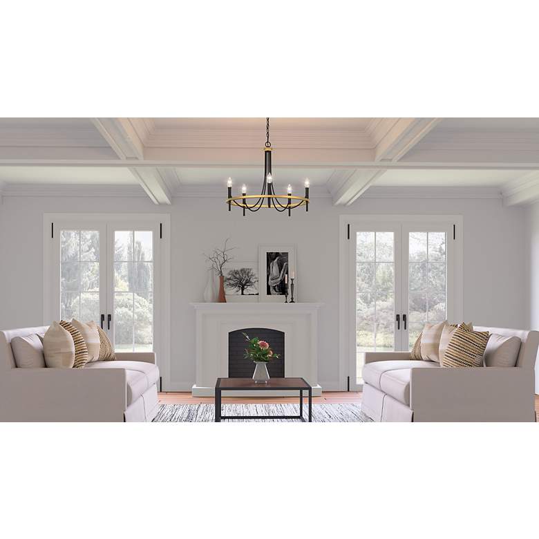 Image 3 Quoizel Legare 26" Wide 5-Light Matte Black Chandelier more views
