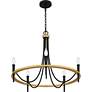 4_Quoizel Legare 26" Wide 5-Light Matte Black Chandelier more views