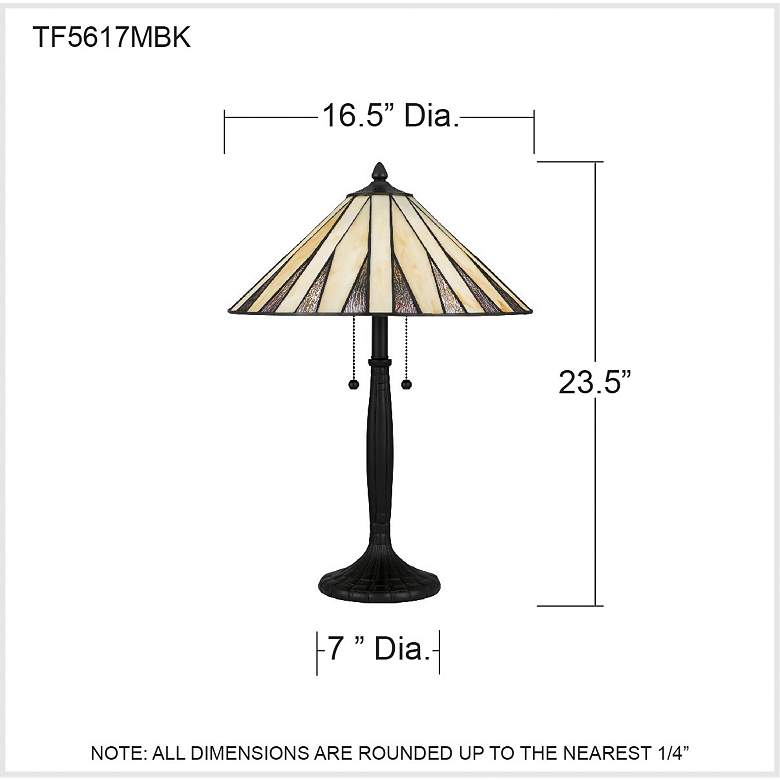 Image 5 Quoizel Legend Matte Black Art Glass Accent Table Lamp more views