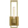 Quoizel Leighton 13 3/4" High Weathered Brass Wall Sconce