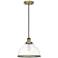 Quoizel Leo 12"W Antique Brass and Clear Glass Mini Pendant