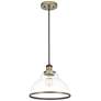 Quoizel Leo 12"W Antique Brass and Clear Glass Mini Pendant