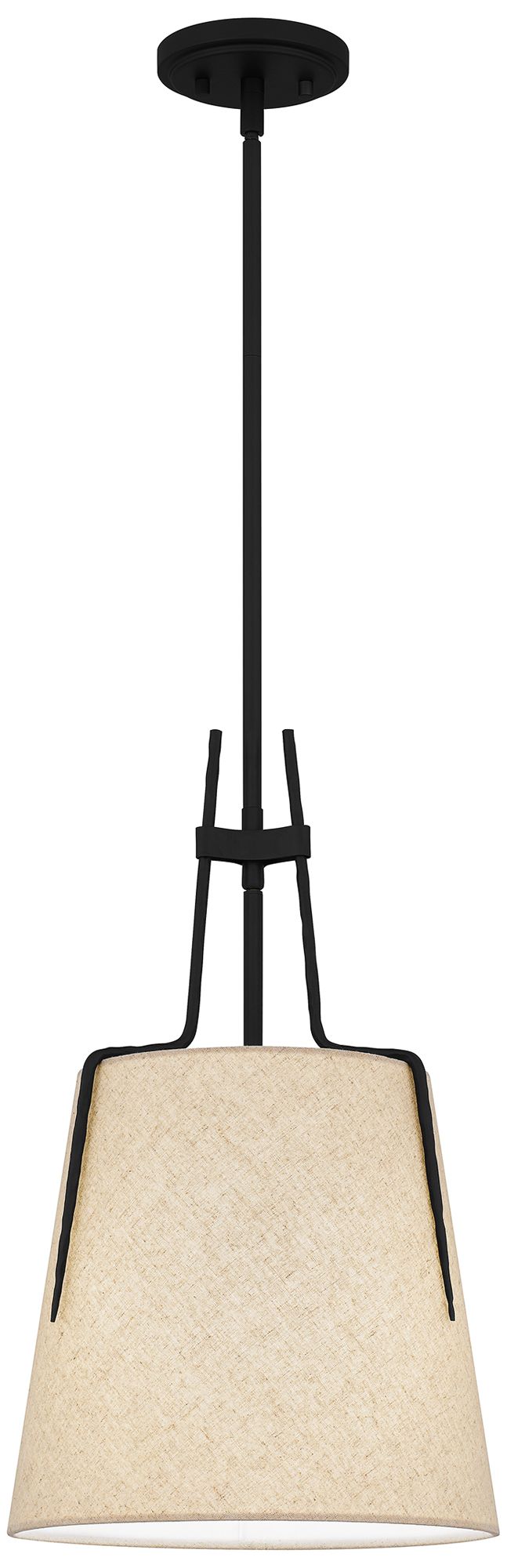 Quoizel Leona 12" Wide Matte Black Mini Pendant