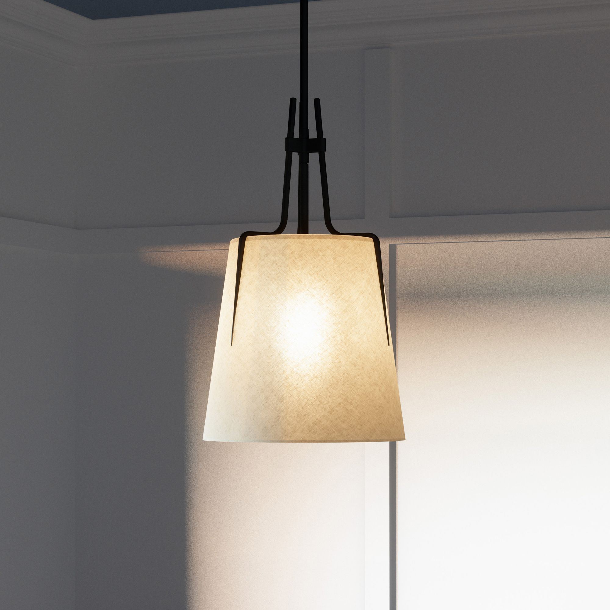 Image Quoizel Leona 12" Wide Matte Black Mini Pendant