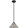 2_Quoizel Lighting Maybeck 8" Wide Bronze Tiffany Glass Mini-Pendant