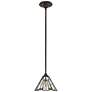 3_Quoizel Lighting Maybeck 8" Wide Bronze Tiffany Glass Mini-Pendant more views