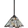 4_Quoizel Lighting Maybeck 8" Wide Bronze Tiffany Glass Mini-Pendant more views