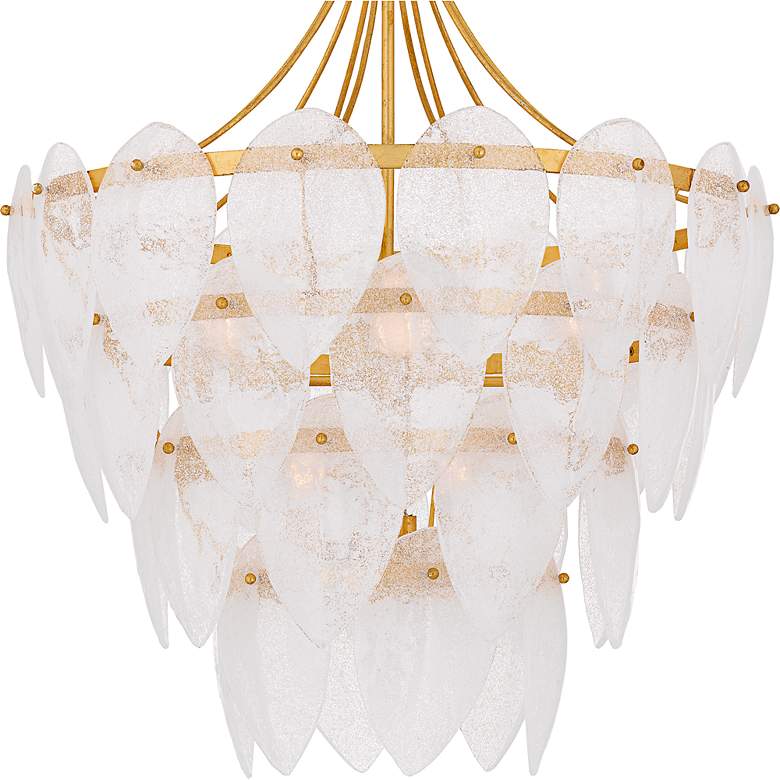 Image 5 Quoizel Lilestone 28" Wide Gold Leaf 7-Light Pendant more views