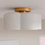 1_Quoizel Lilly 14" Wide Brushed Brass Ceiling Light