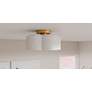 7_Quoizel Lilly 14" Wide Brushed Brass Ceiling Light more views