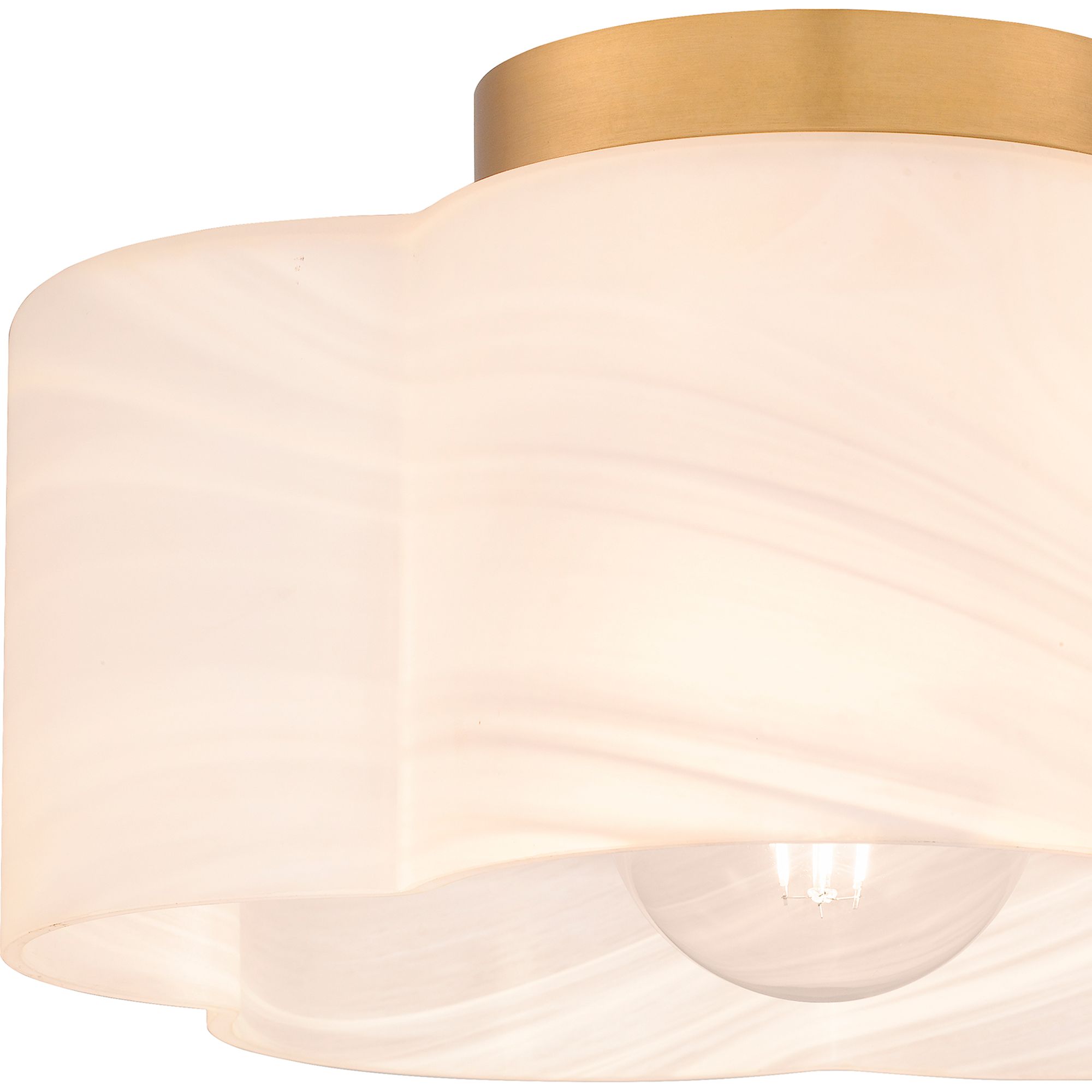 Quoizel Lilly 14" Wide Brushed Brass Ceiling Light
