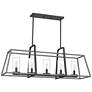 Quoizel Lincoln 40" Wide Distressed Iron 5-Light Island Chandelier