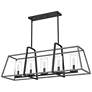 Quoizel Lincoln 40" Wide Distressed Iron 5-Light Island Chandelier in scene