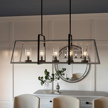 Quoizel Lincoln 40" Wide Distressed Iron 5-Light Island Chandelier
