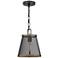 Quoizel Lindstrom 10" Wide Matte Black Mini Pendant