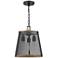 Quoizel Lindstrom 13" Wide Matte Black 3-Light Pendant Light