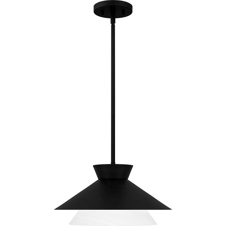 Image 3 Quoizel Lionel 15"W Matte Black Double Layer Pendant Light more views